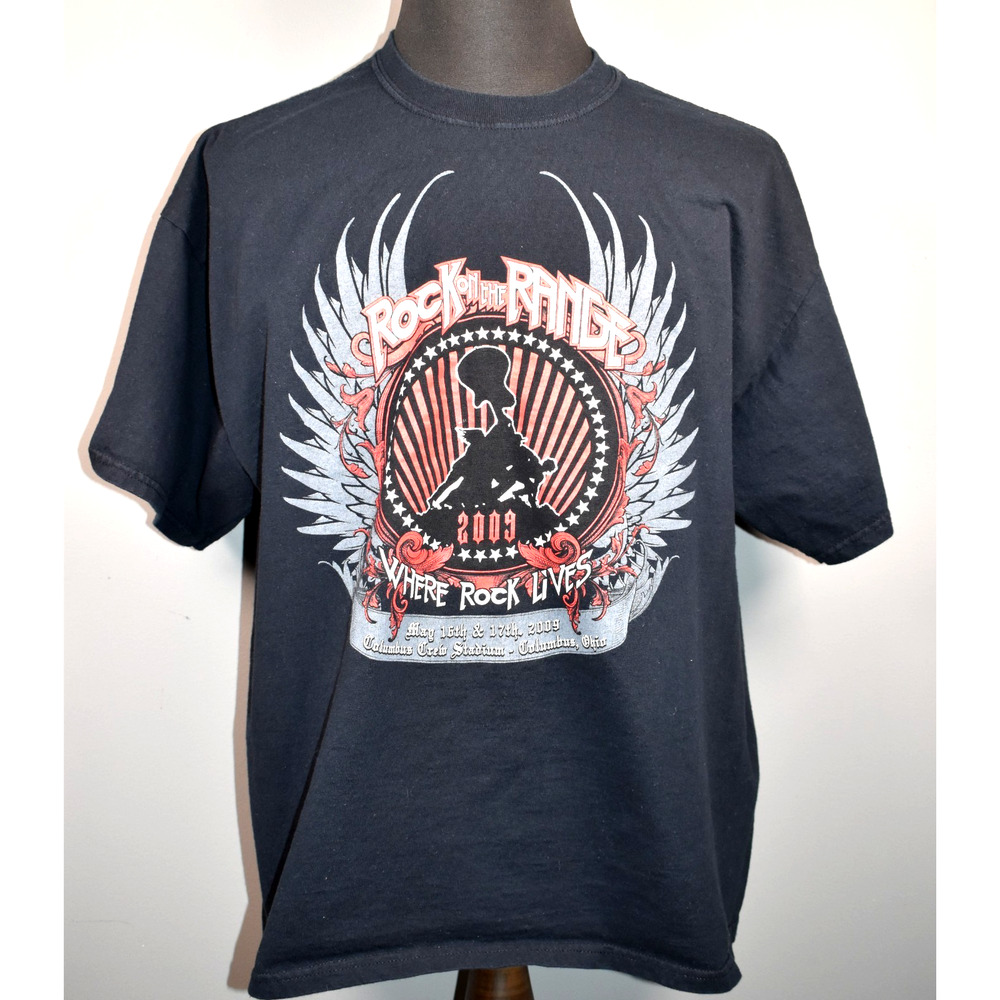 Rock On The Range Concert Shirt 2009 Size XLarge Slipknot, Korn, Shinedown EUC